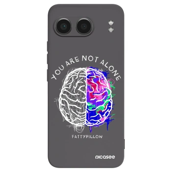 Picasee silikonový černý obal pro OnePlus Nord 4 - Brain - White