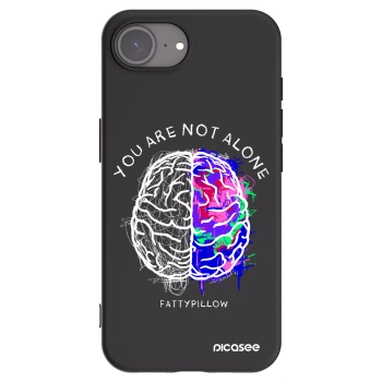 Picasee silikonový černý obal pro Apple iPhone 16e - Brain - White