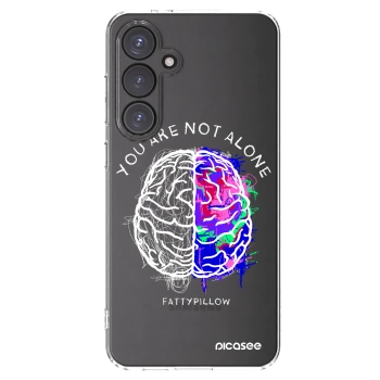 Picasee silikonový průhledný obal pro Samsung Galaxy S24 FE S721B - Brain - White