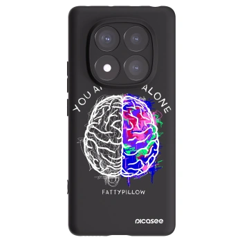 Picasee silikonový černý obal pro Xiaomi Redmi Note 14 Pro 5G - Brain - White