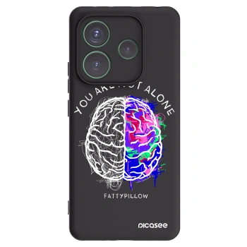 Picasee silikonový černý obal pro Xiaomi Redmi Note 14 5G - Brain - White