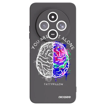 Picasee silikonový černý obal pro Xiaomi Redmi 14C - Brain - White
