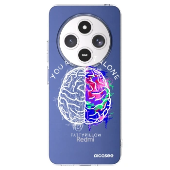 Picasee silikonový průhledný obal pro Xiaomi Redmi 14C - Brain - White