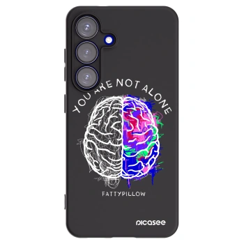 Picasee silikonový černý obal pro Samsung Galaxy S25 5G - Brain - White