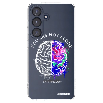 Picasee silikonový průhledný obal pro Samsung Galaxy S25 5G - Brain - White
