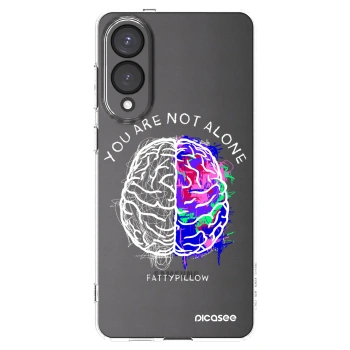 Picasee silikonový průhledný obal pro Samsung Galaxy S25 Edge 5G - Brain - White