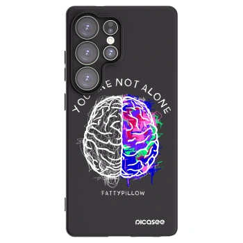 Picasee silikonový černý obal pro Samsung Galaxy S25 Ultra 5G - Brain - White