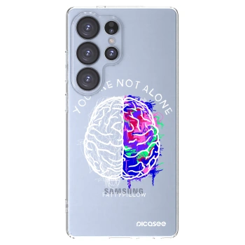 Picasee silikonový průhledný obal pro Samsung Galaxy S25 Ultra 5G - Brain - White