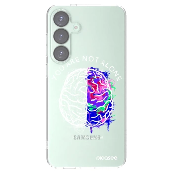 Picasee silikonový průhledný obal pro Samsung Galaxy S25+ 5G - Brain - White