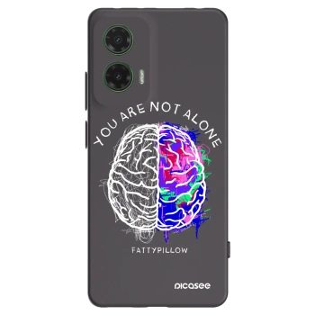 Picasee silikonový černý obal pro Motorola Moto G35 5G - Brain - White