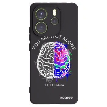 Picasee silikonový černý obal pro Xiaomi Redmi Note 14 4G - Brain - White