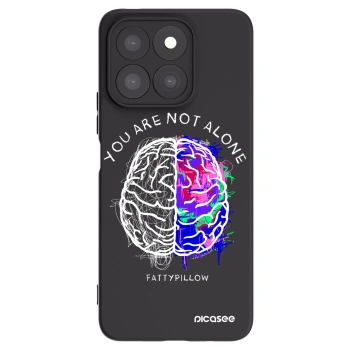Picasee silikonový černý obal pro Honor X8c - Brain - White