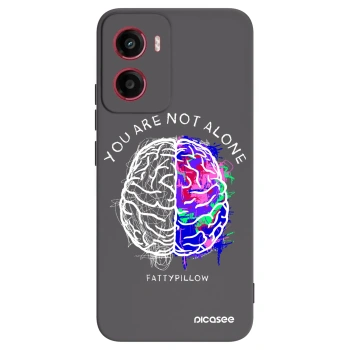 Picasee silikonový černý obal pro Motorola Moto G05 - Brain - White