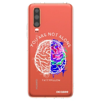 Picasee silikonový průhledný obal pro Huawei P30 - Brain - White