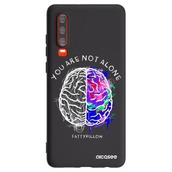 Picasee silikonový černý obal pro Huawei P30 - Brain - White
