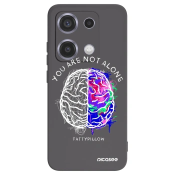 Picasee silikonový černý obal pro Xiaomi Redmi Note 14S - Brain - White