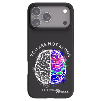 Picasee silikonový černý obal pro Apple iPhone 17 Pro Max - Brain - White