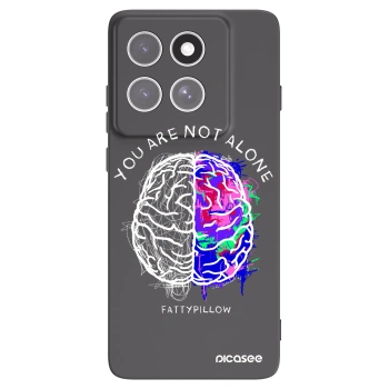 Picasee silikonový černý obal pro Motorola Edge 60 Pro - Brain - White