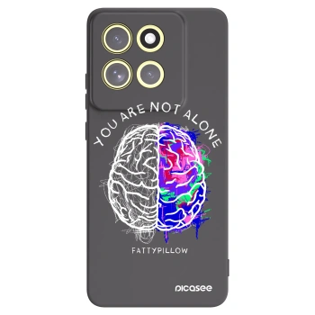 Picasee silikonový černý obal pro Motorola Moto G86 5G - Brain - White