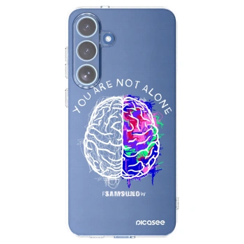 Picasee silikonový průhledný obal pro Samsung Galaxy S25 FE 5G - Brain - White
