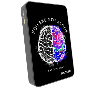 Picasee Powerbanka s MagSafe 10 000 mAh Šedá - Brain - White