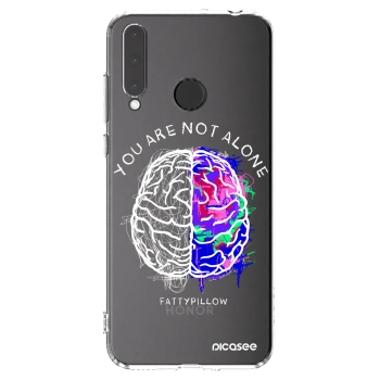 Picasee silikonový průhledný obal pro Honor 20 Lite - Brain - White