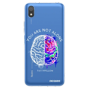 Picasee silikonový průhledný obal pro Xiaomi Redmi 7A - Brain - White