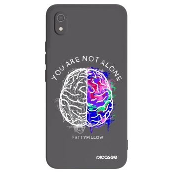 Picasee silikonový černý obal pro Xiaomi Redmi 7A - Brain - White