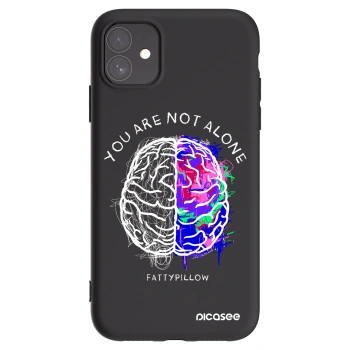 Picasee silikonový černý obal pro Apple iPhone 11 - Brain - White