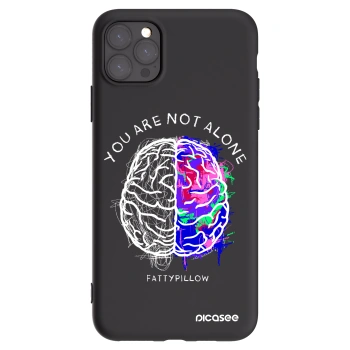Picasee silikonový černý obal pro Apple iPhone 11 Pro Max - Brain - White