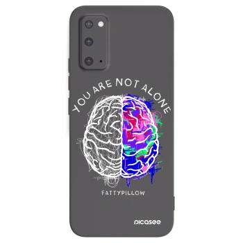 Picasee silikonový černý obal pro Samsung Galaxy S20 G980F - Brain - White