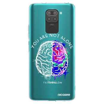 Picasee silikonový černý obal pro Xiaomi Redmi Note 9 - Brain - White