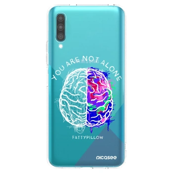 Picasee silikonový průhledný obal pro Samsung Galaxy A30s A307F - Brain - White