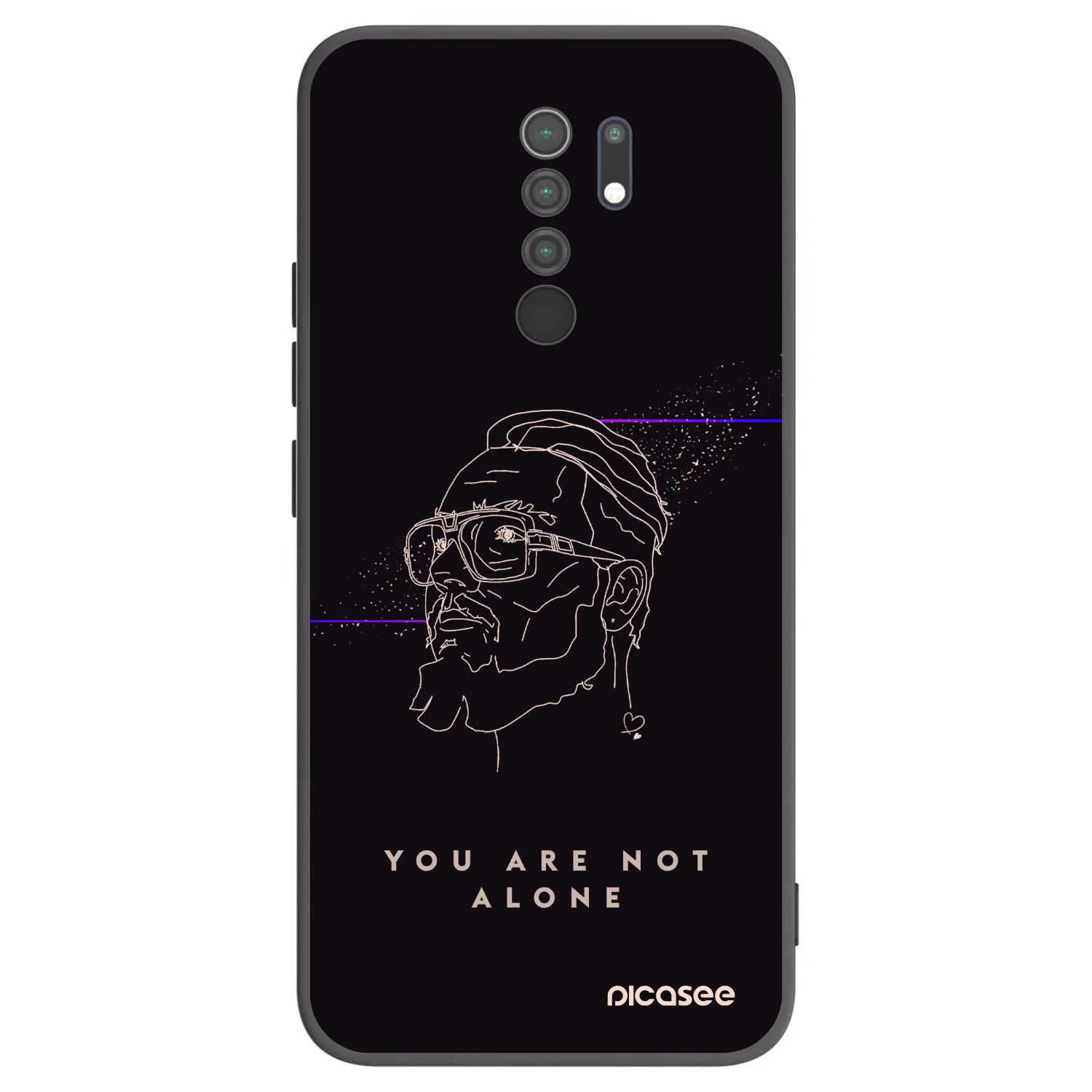 Picasee silikonový černý obal pro Xiaomi Redmi 9 - You are not alone