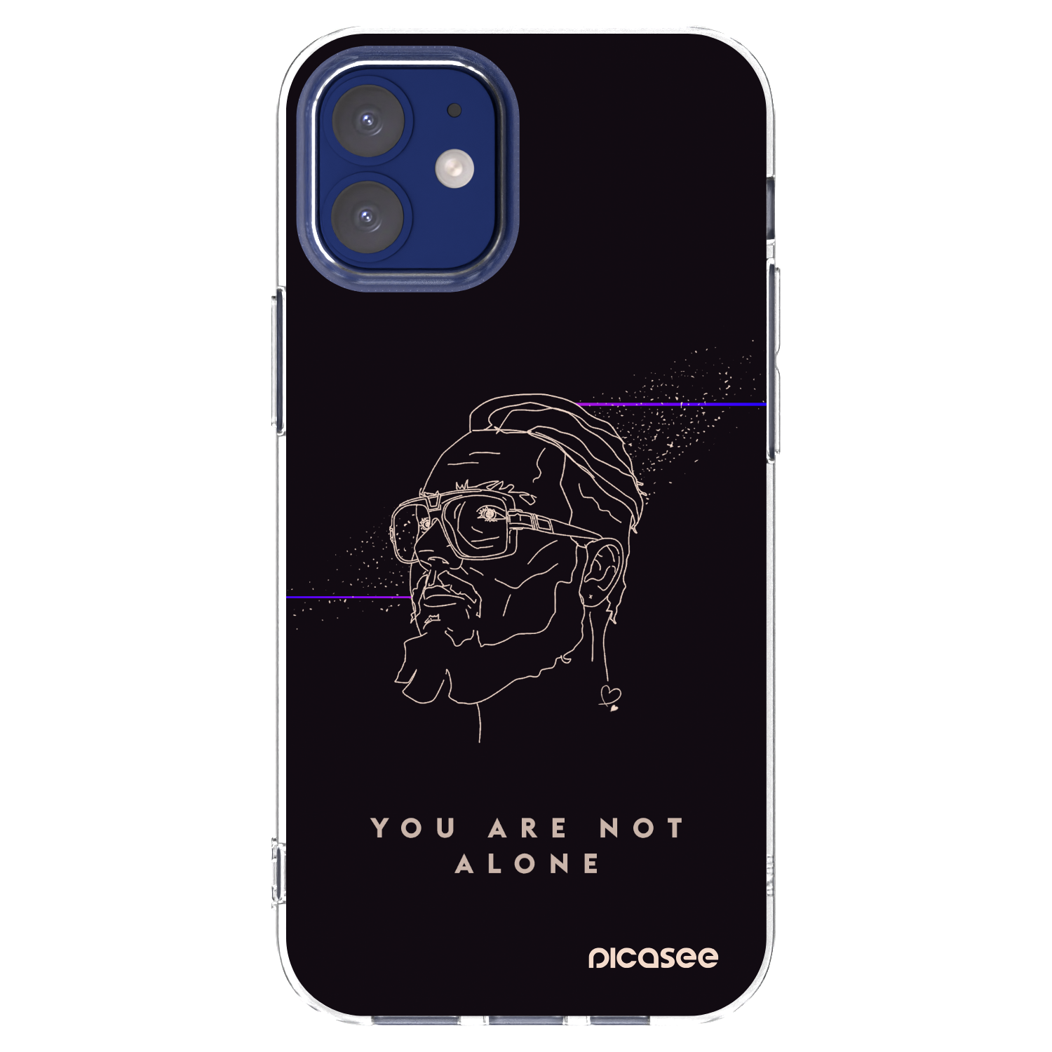 Picasee silikonový průhledný obal pro Apple iPhone 12 mini - You are not alone