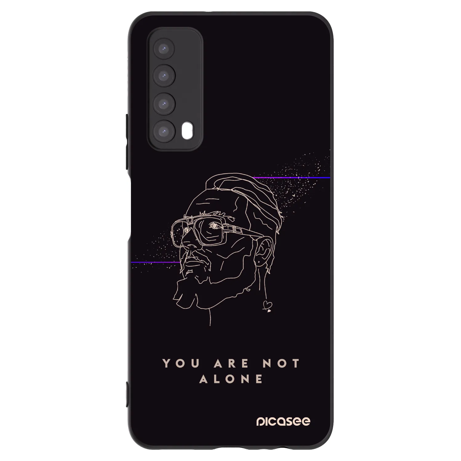 Picasee silikonový černý obal pro Huawei P Smart 2021 - You are not alone