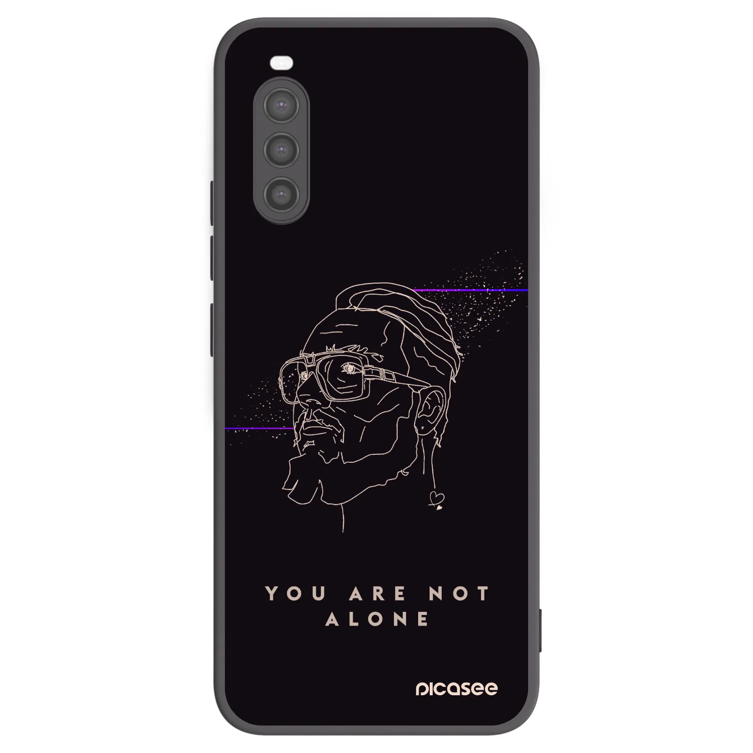 Picasee silikonový černý obal pro Sony Xperia 10 II - You are not alone