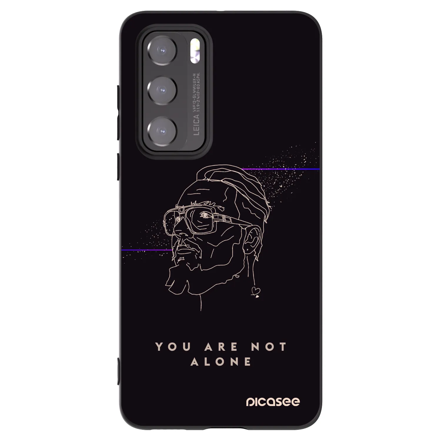 Picasee silikonový černý obal pro Huawei P40 - You are not alone