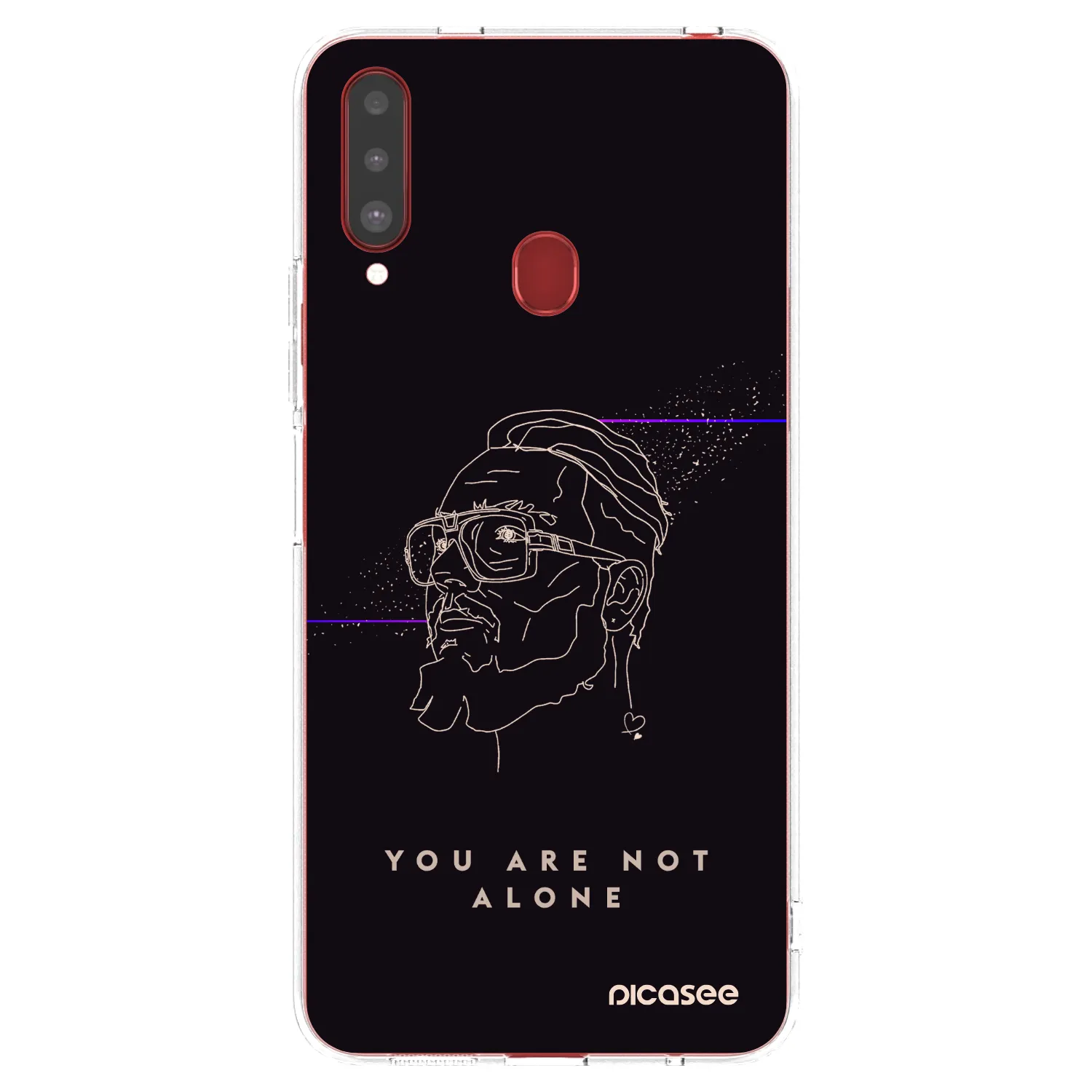Picasee silikonový průhledný obal pro Samsung Galaxy A20s - You are not alone