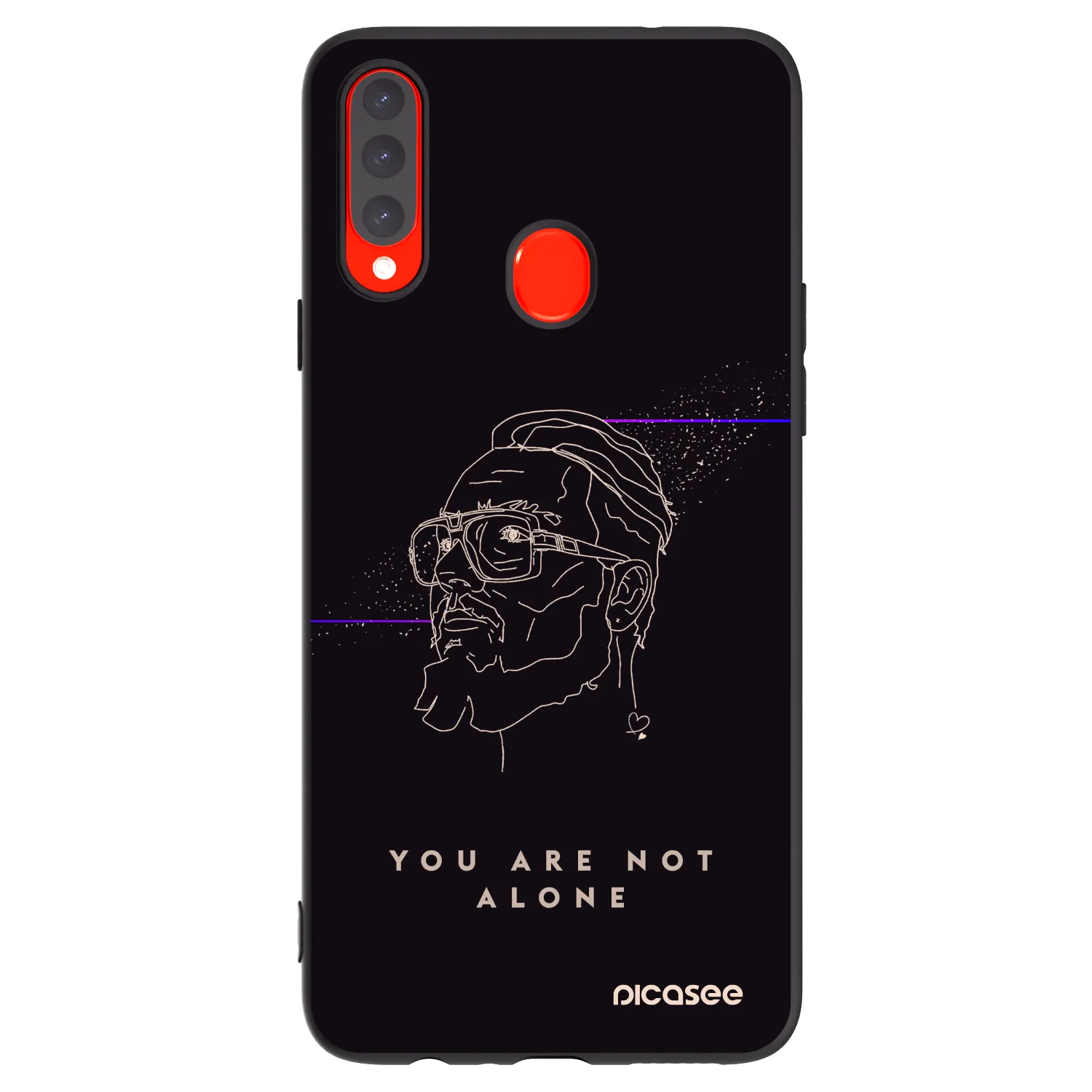 Picasee silikonový černý obal pro Samsung Galaxy A20s - You are not alone
