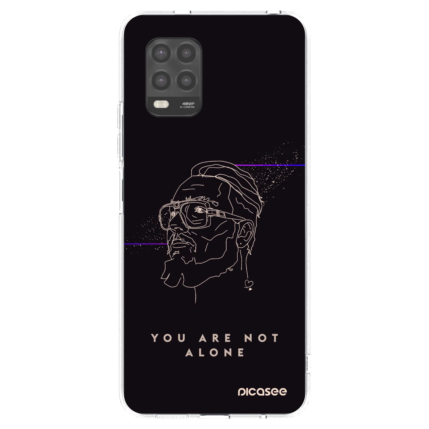 Picasee silikonový průhledný obal pro Xiaomi Mi 10 Lite - You are not alone