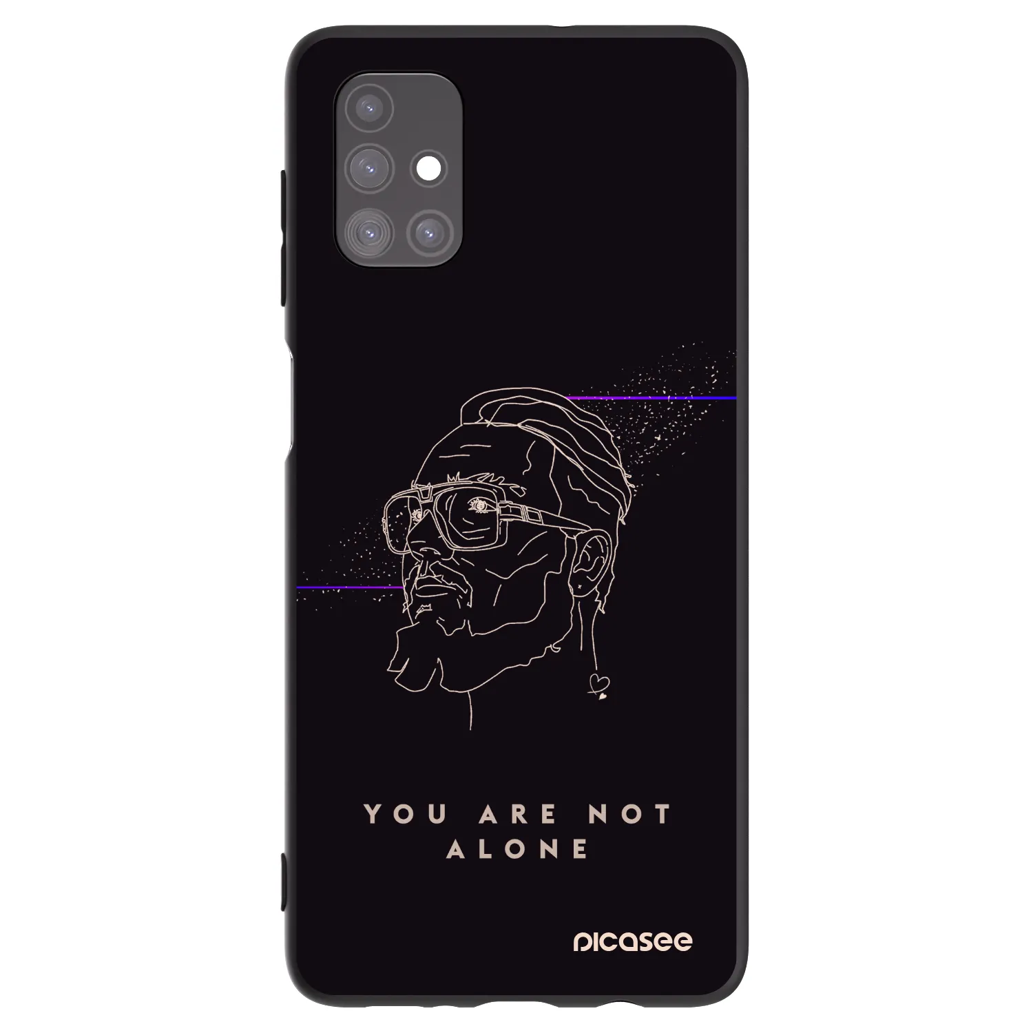Picasee silikonový černý obal pro Samsung Galaxy M51 M515F - You are not alone