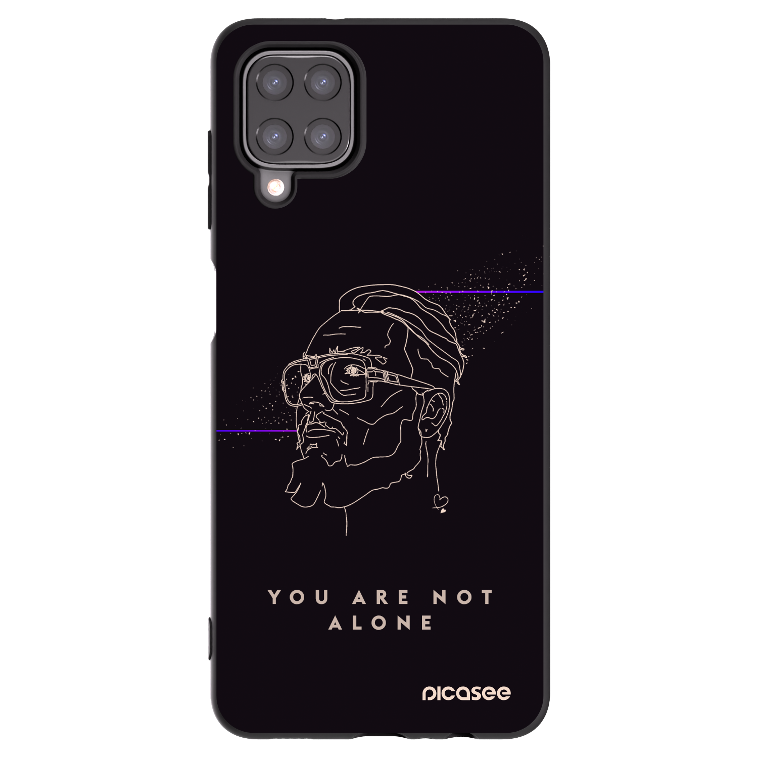 Picasee silikonový černý obal pro Samsung Galaxy A12 A125F - You are not alone