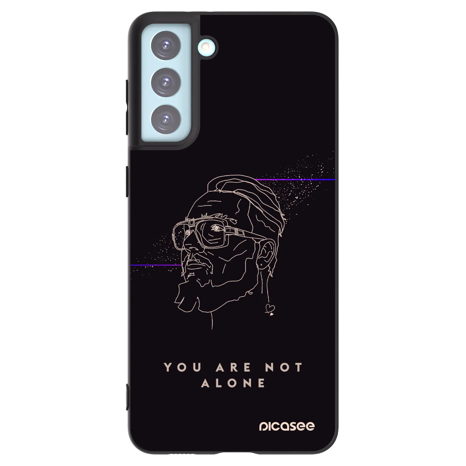 Picasee silikonový černý obal pro Samsung Galaxy S21+ 5G G996F - You are not alone