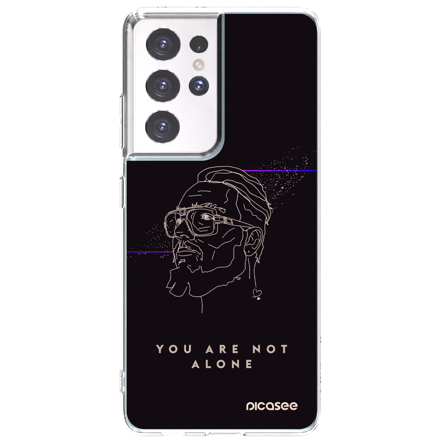Picasee silikonový průhledný obal pro Samsung Galaxy S21 Ultra 5G G998B - You are not alone