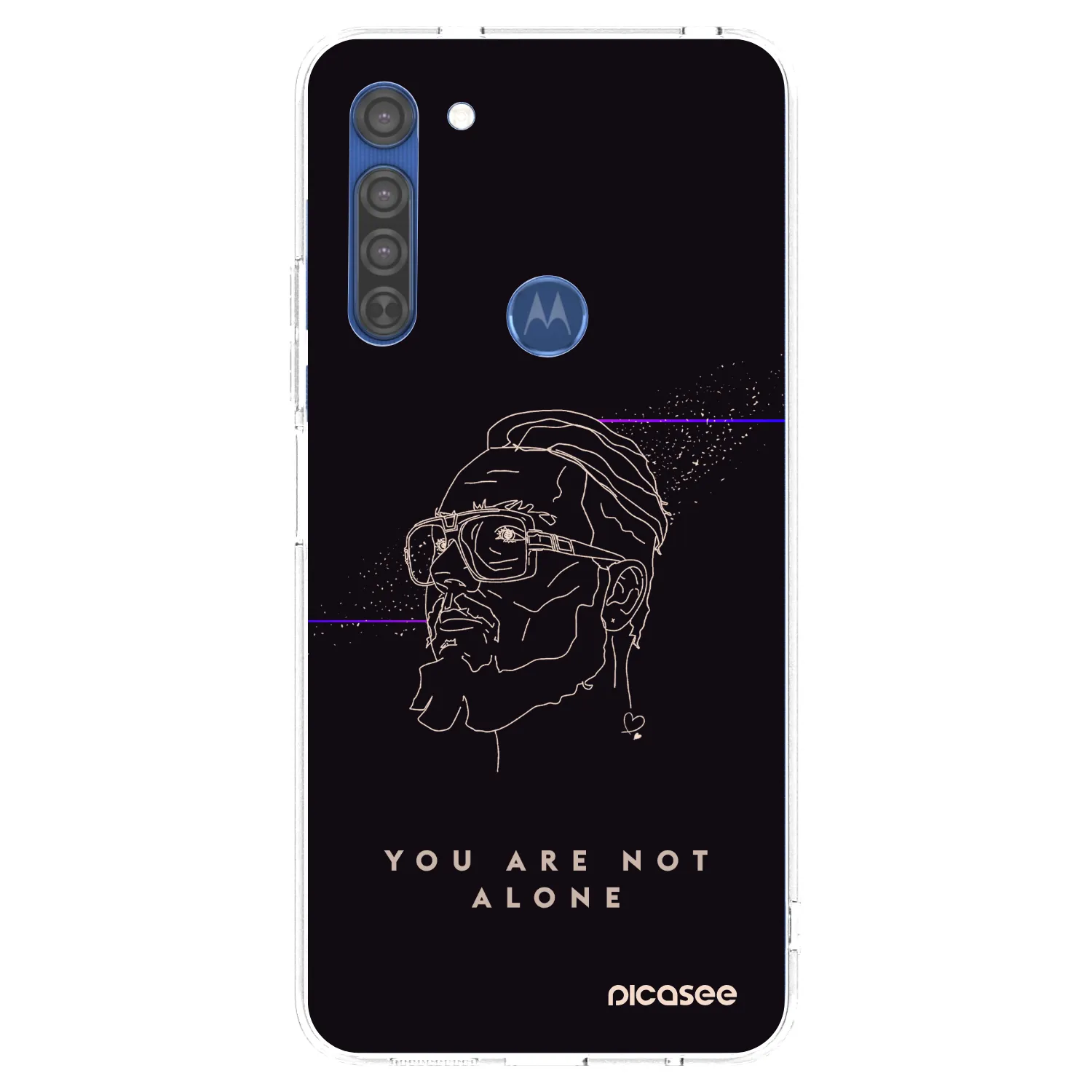 Picasee silikonový průhledný obal pro Motorola Moto G8 - You are not alone