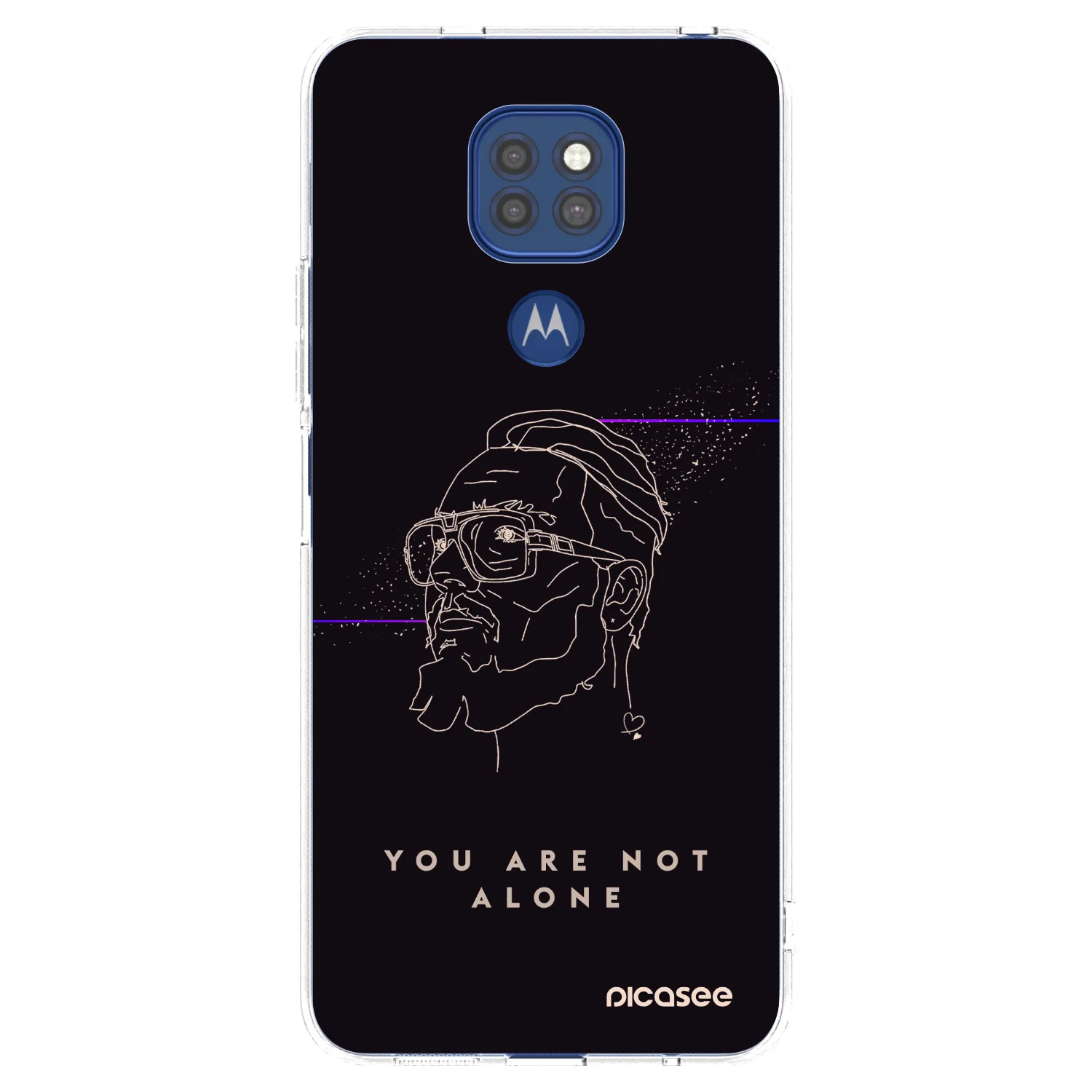 Picasee silikonový průhledný obal pro Motorola Moto G9 Play - You are not alone