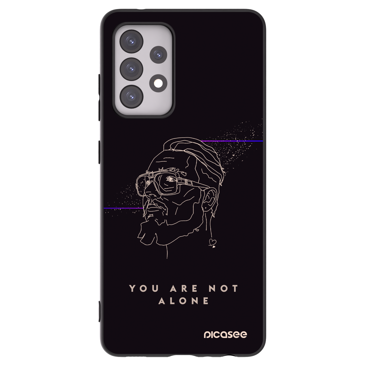 Picasee silikonový černý obal pro Samsung Galaxy A52 5G A525F - You are not alone