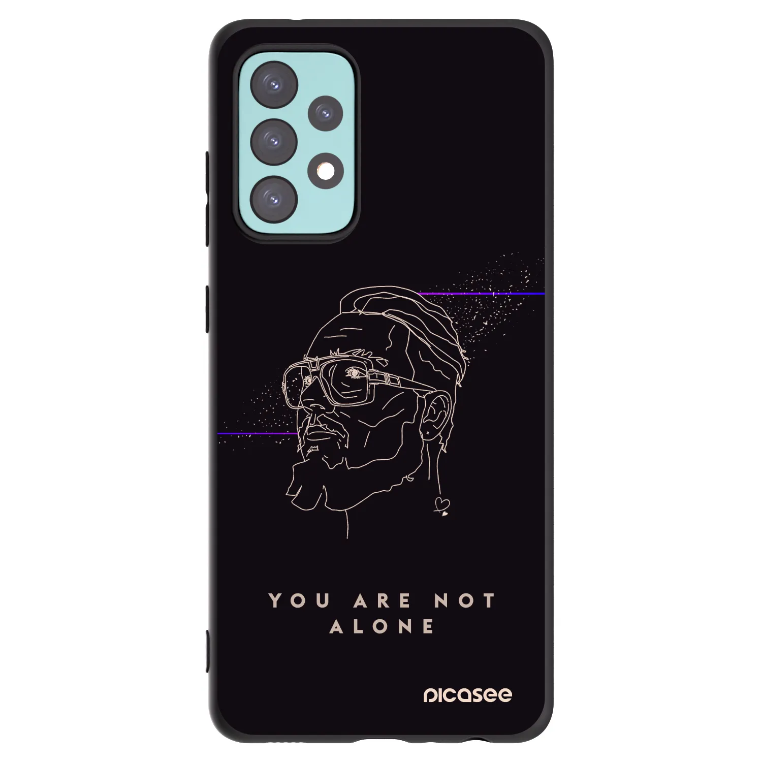 Picasee silikonový černý obal pro Samsung Galaxy A72 A725F - You are not alone