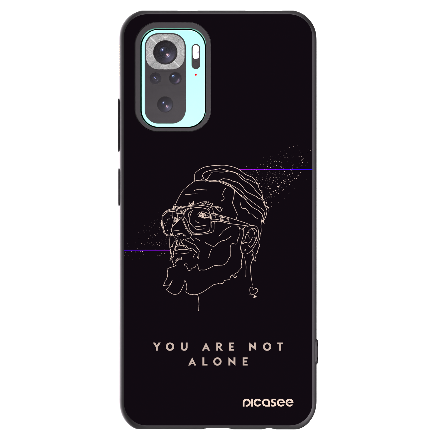 Picasee silikonový černý obal pro Xiaomi Redmi Note 10 Pro - You are not alone